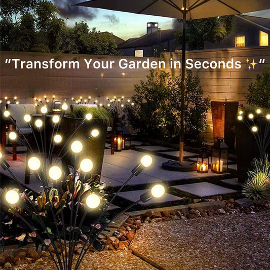 Solar Firefly Garden Lights | Waterproof Outdoor Swaying LED Lights (2–6 Pack)